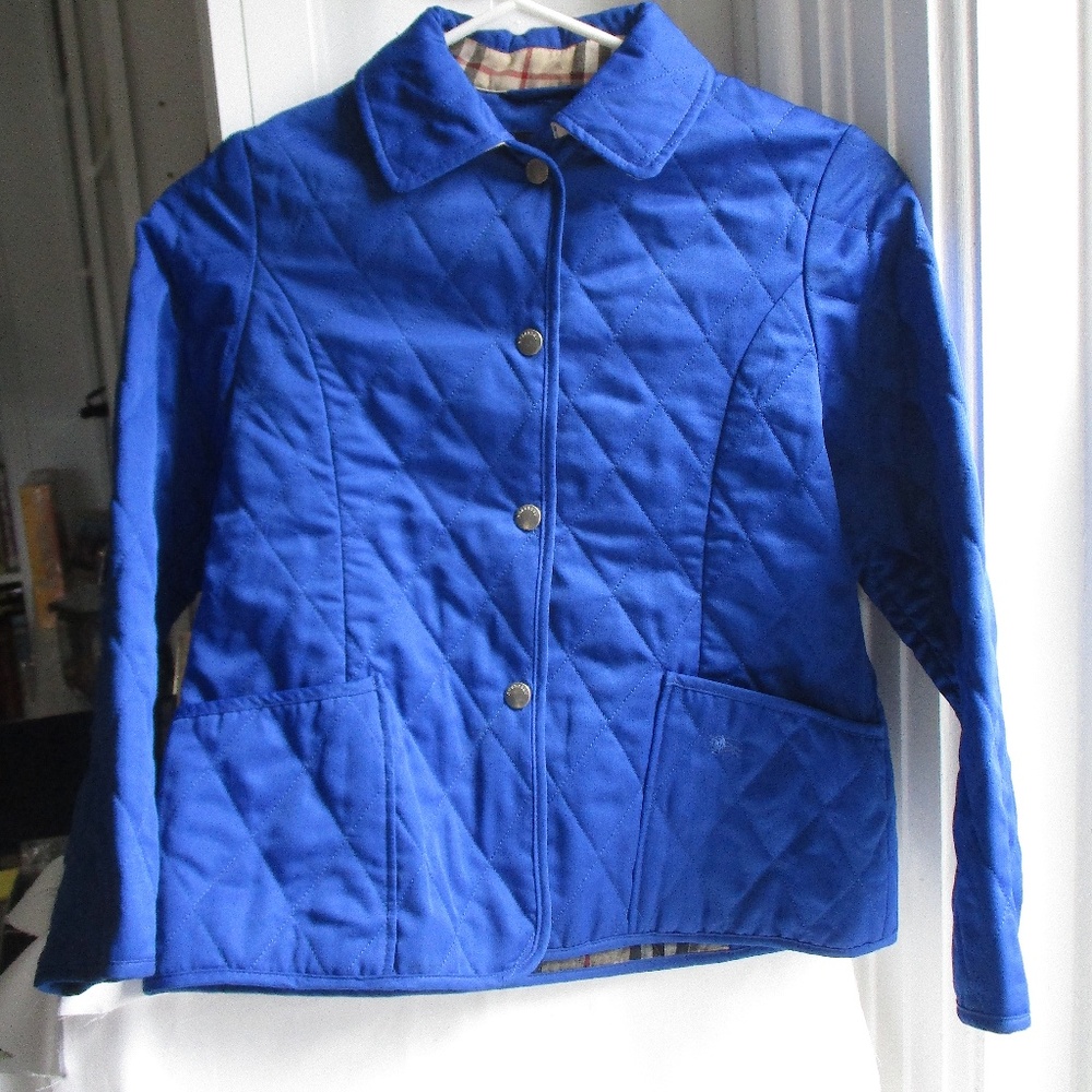 Children's BURBERRY Berry Blue Quilted Jacket